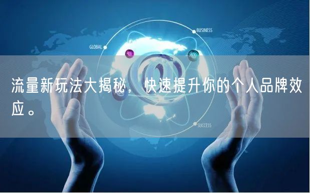 流量新玩法大揭秘，快速提升你的个人品牌效应。