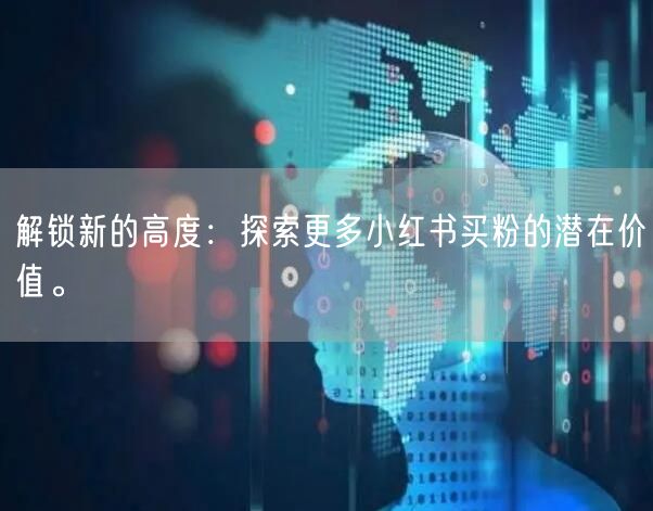 解锁新的高度：探索更多小红书买粉的潜在价值。