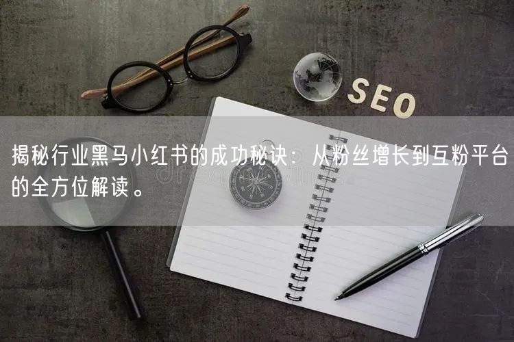 揭秘行业黑马小红书的成功秘诀：从粉丝增长到互粉平台的全方位解读。
