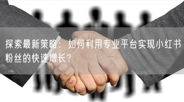 探索最新策略：如何利用专业平台实现小红书粉丝的快速增长？
