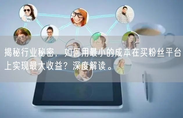 揭秘行业秘密，如何用最小的成本在买粉丝平台上实现最大收益？深度解读。