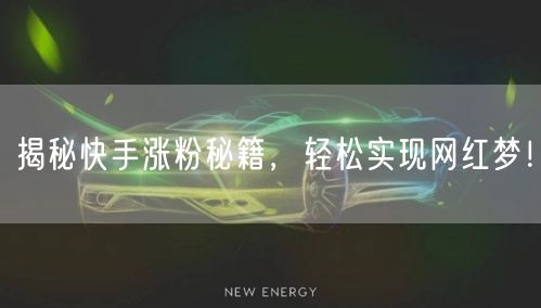 揭秘快手涨粉秘籍，轻松实现网红梦！