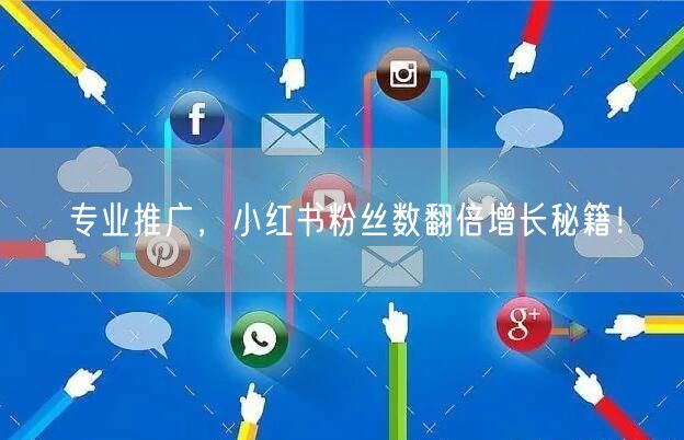 专业推广，小红书粉丝数翻倍增长秘籍！
