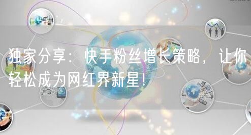 独家分享：快手粉丝增长策略，让你轻松成为网红界新星！
