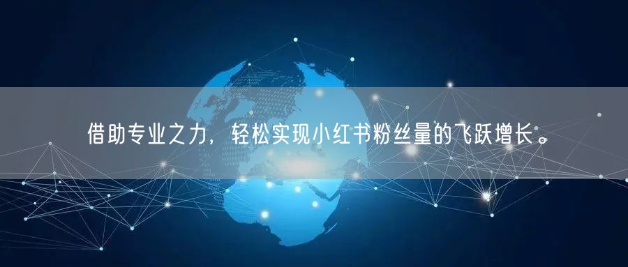 借助专业之力，轻松实现小红书粉丝量的飞跃增长。