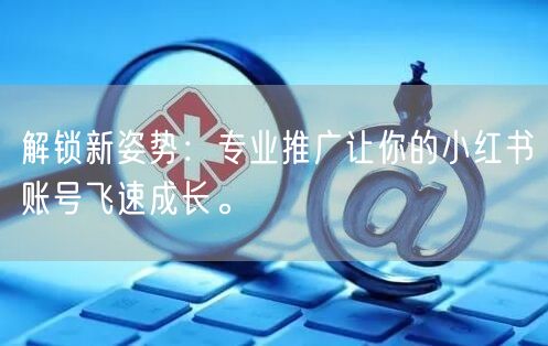 解锁新姿势：专业推广让你的小红书账号飞速成长。