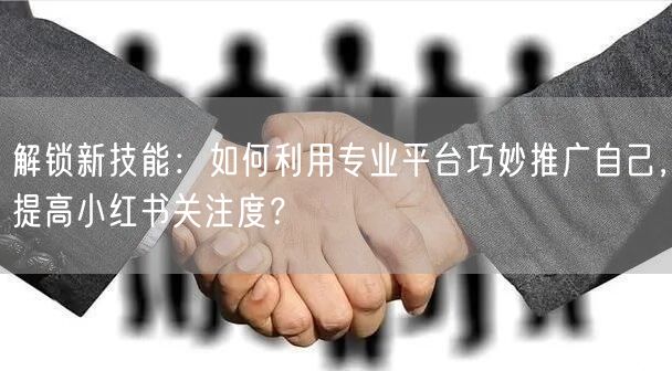 解锁新技能：如何利用专业平台巧妙推广自己，提高小红书关注度？