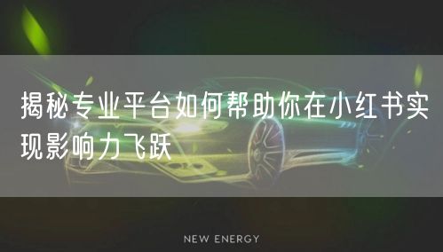 揭秘专业平台如何帮助你在小红书实现影响力飞跃