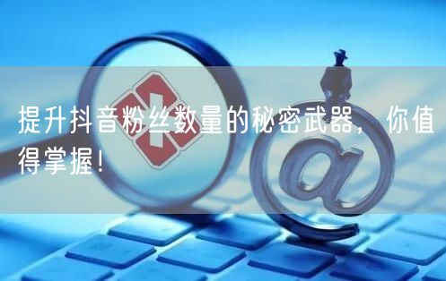 提升抖音粉丝数量的秘密武器，你值得掌握！