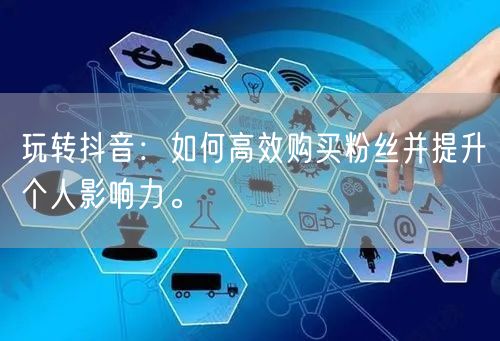 玩转抖音：如何高效购买粉丝并提升个人影响力。