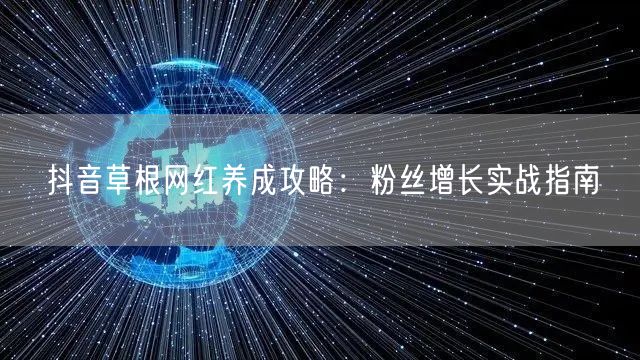 抖音草根网红养成攻略：粉丝增长实战指南