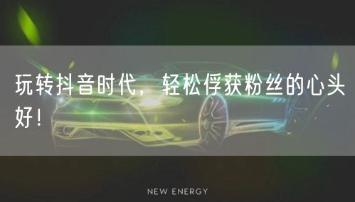 玩转抖音时代，轻松俘获粉丝的心头好！