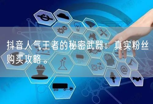 抖音人气王者的秘密武器：真实粉丝购买攻略。