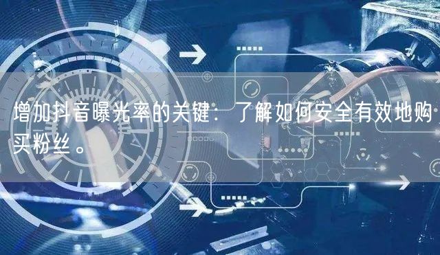 增加抖音曝光率的关键：了解如何安全有效地购买粉丝。