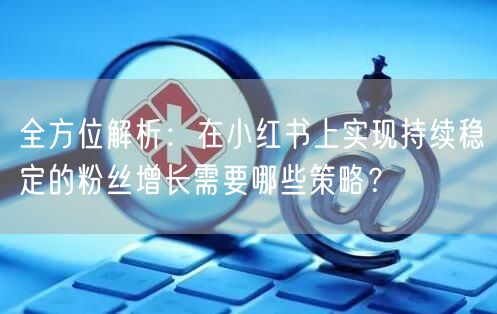 全方位解析：在小红书上实现持续稳定的粉丝增长需要哪些策略？