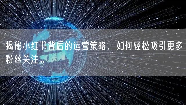 揭秘小红书背后的运营策略，如何轻松吸引更多粉丝关注。