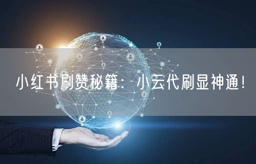 小红书刷赞秘籍：小云代刷显神通！